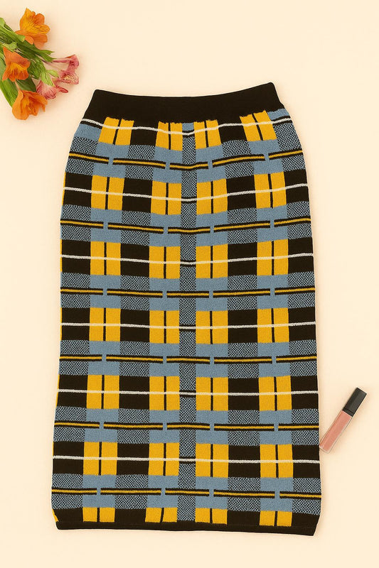 Mustard Plaid Slim