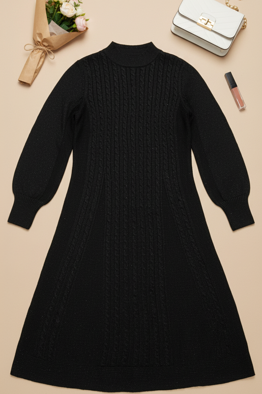 The Midnight Sparkle Knit Dress