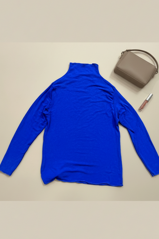 Electric Blue Mock Neck