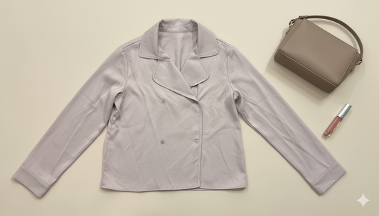 Silky Lilac Blazer Top