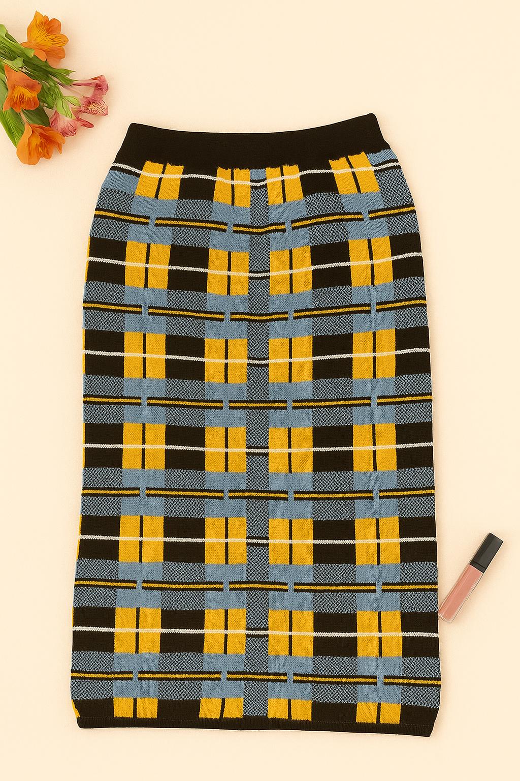 Mustard Plaid Slim