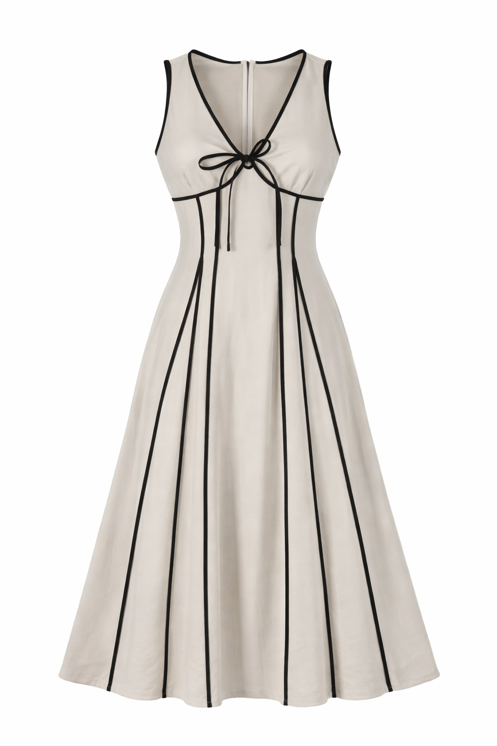 Monochrome Muse Midi Dress