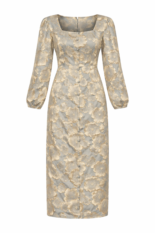 Champagne Bloom Elegance Dress