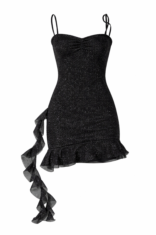 Midnight Static Mini Dress