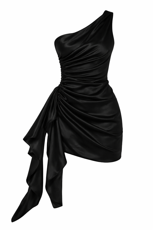 After Hours Draped Mini Dress