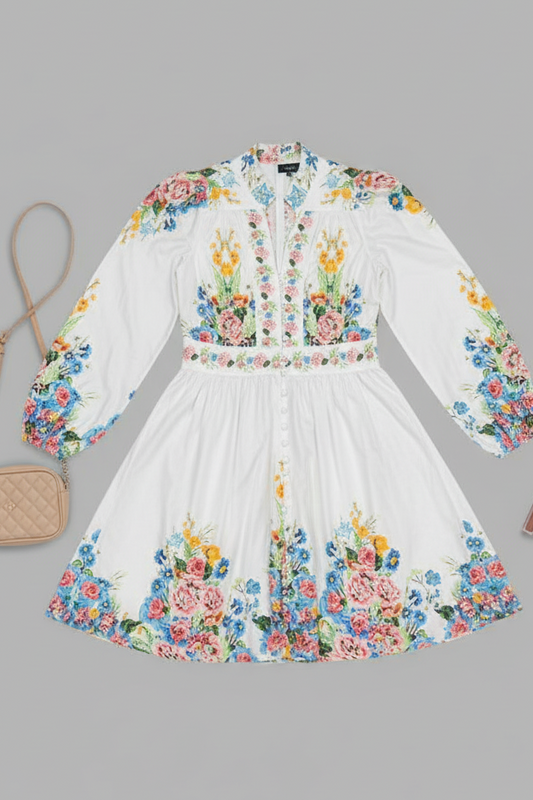 Floral Print A-Line Mini Dress