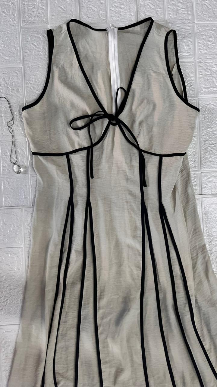 Monochrome Muse Midi Dress